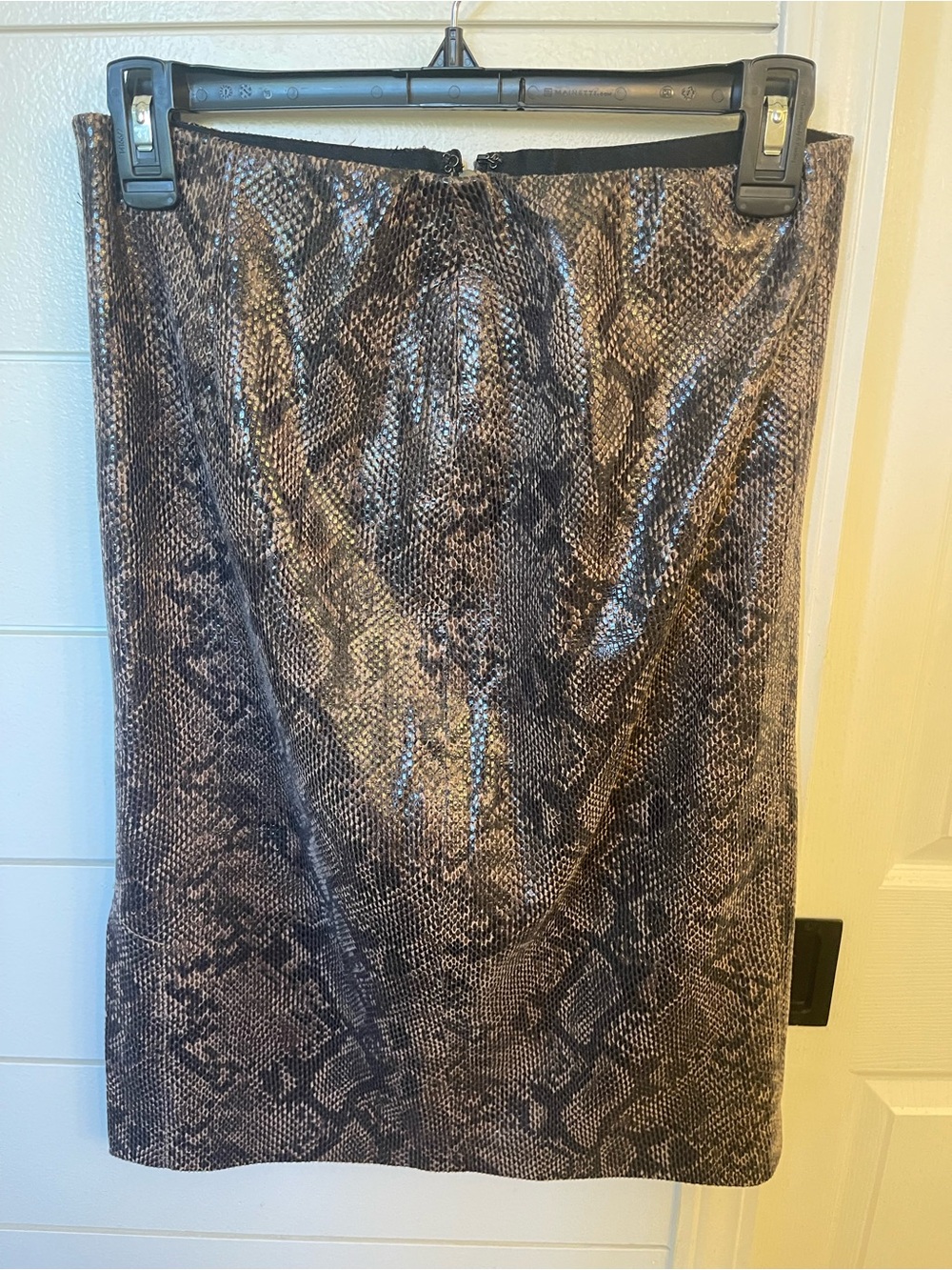 Blank NYC Brown Python-Print Pencil Skirt